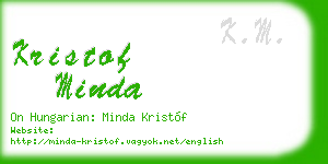 kristof minda business card