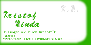 kristof minda business card